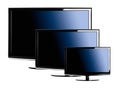 Three lcd TVÃ¢â¬â¢s Royalty Free Stock Photo